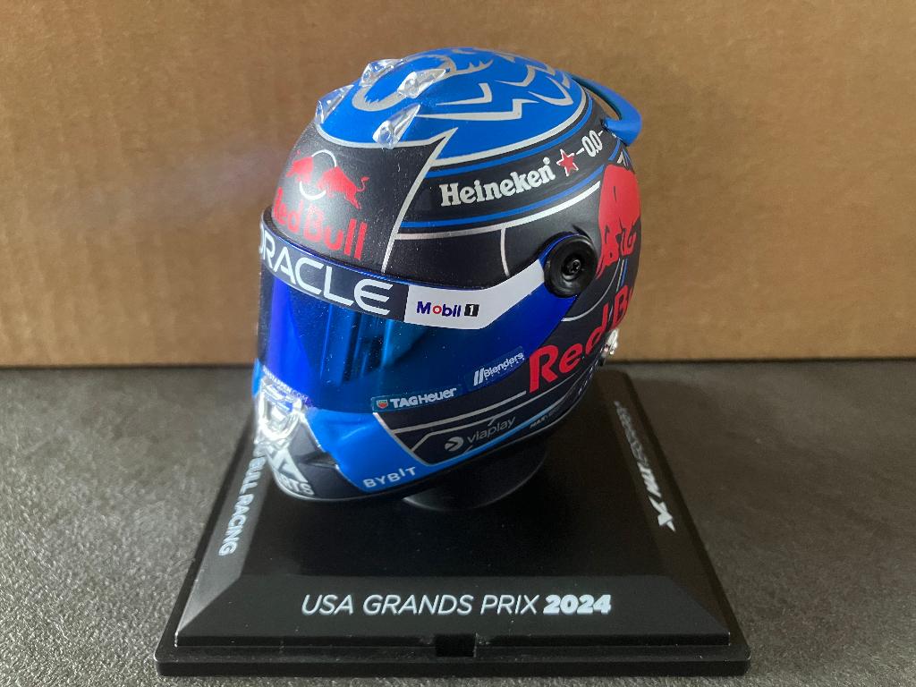 ✅ Max Verstappen 1:4 helm 2024 USA GP Red Bull RB20, Verzamelen, Automerken, Motoren en Formule 1, Ophalen of Verzenden, Nieuw