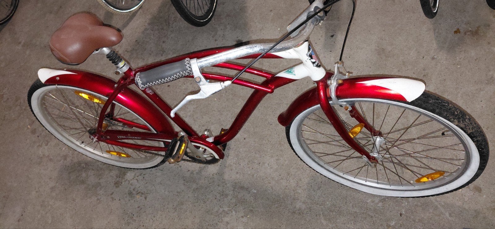 Phat Cycles Sea Crest Cruiserfiets - Rood/Wit  40 euro!, Gebruikt, Velgrem, Minder dan 49 cm, Ophalen