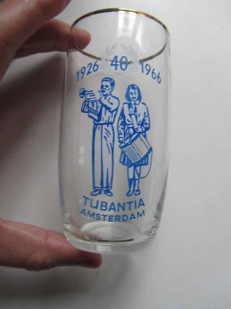 glas TUBANTIA AMSTERDAM  1926  - 1966, Verzamelen, Ophalen of Verzenden, Zo goed als nieuw