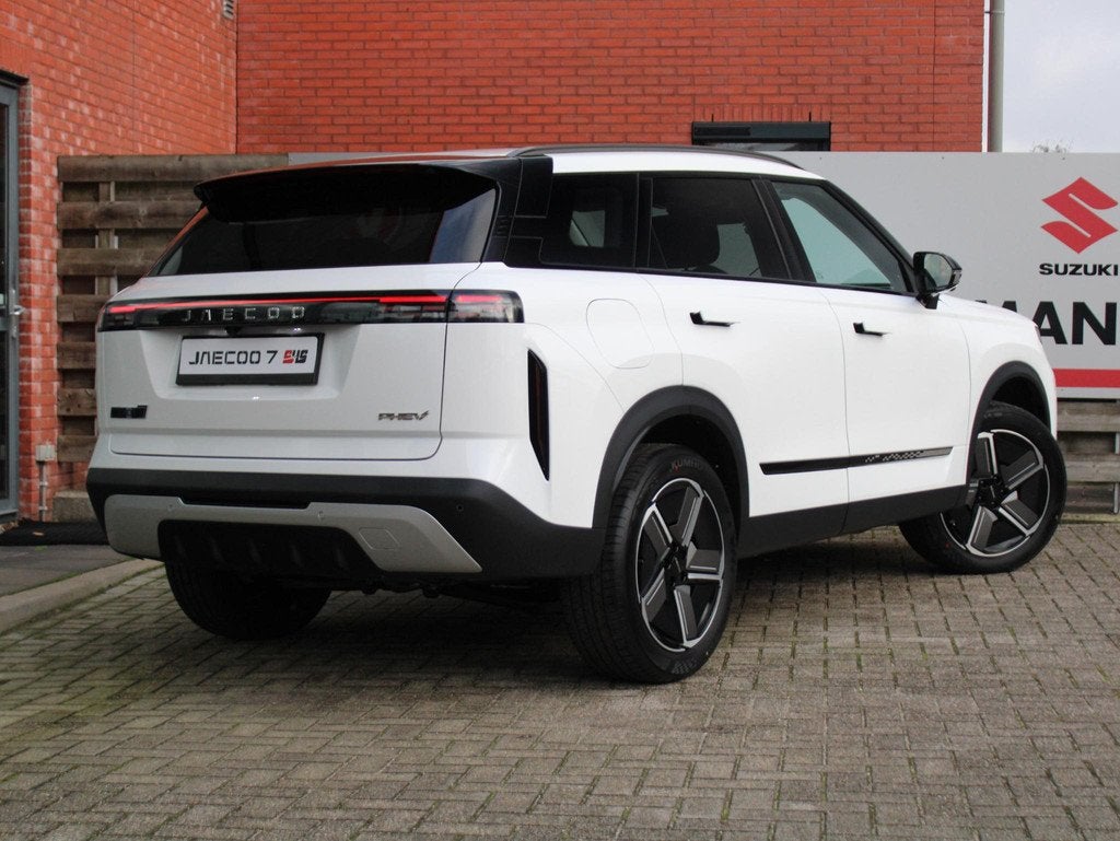 Jaecoo 7 1.5 GDI Exclusive PHEV Elektrisch Panoramadak, Kuns, Auto's, Overige Auto's, 12 maanden, Euro 6, 347 pk, Wit