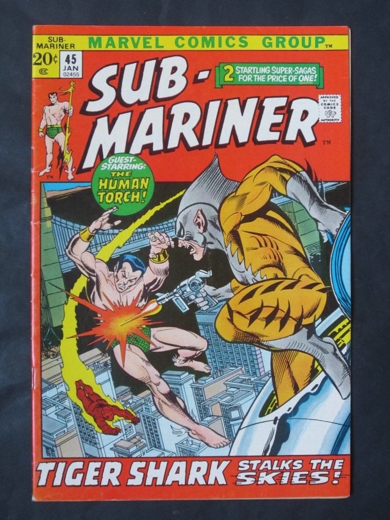 Sub-Mariner (1968 serie) #45 Marvel 1972 Human Torch, Amerika, Verzenden, Gelezen, Eén comic