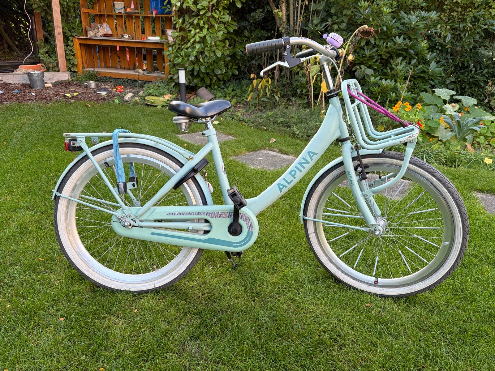Alpina kinderfiets 22 inch - Mintgroen, Ophalen, Terugtraprem, 22 inch, Gebruikt