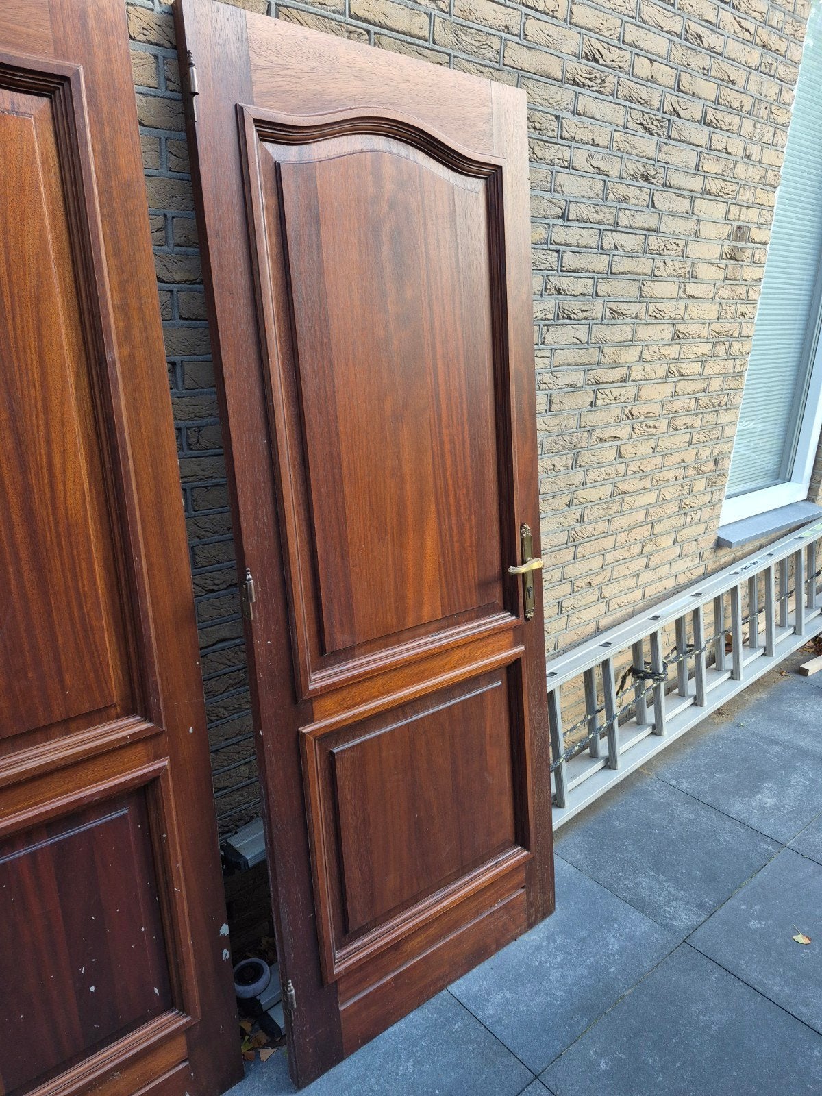 Hardhouten Merbau Deuren uit 1973 - 211.5x83cm, 4cm dik, Ophalen, Gebruikt, 80 tot 100 cm, Binnendeur