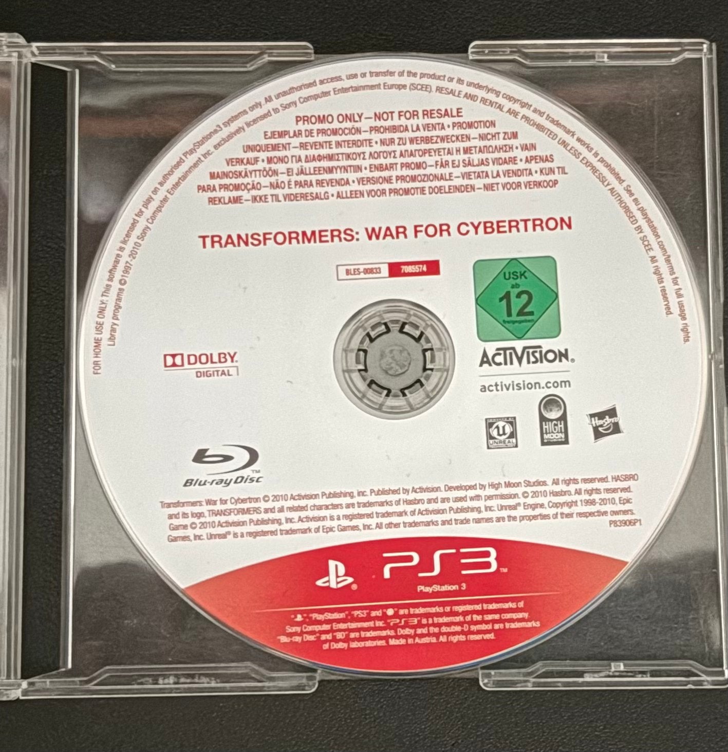 Transformers: war for cybertron - PS3 - Promo disc, Avontuur en Actie, 1 speler, Ophalen of Verzenden, Zo goed als nieuw