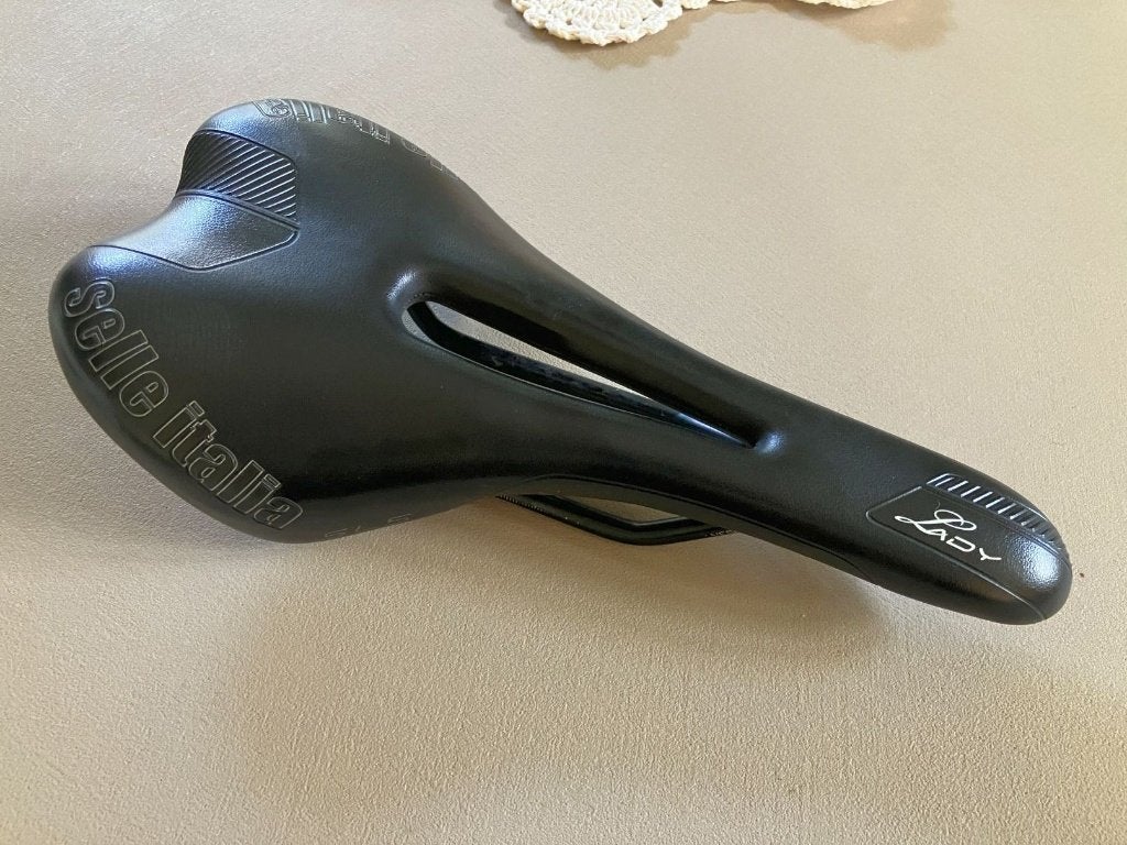 Selle Italia Lady zadel racefiets, Fietsen en Brommers, Fietsonderdelen, Racefiets, Leer, Ophalen of Verzenden, Zo goed als nieuw