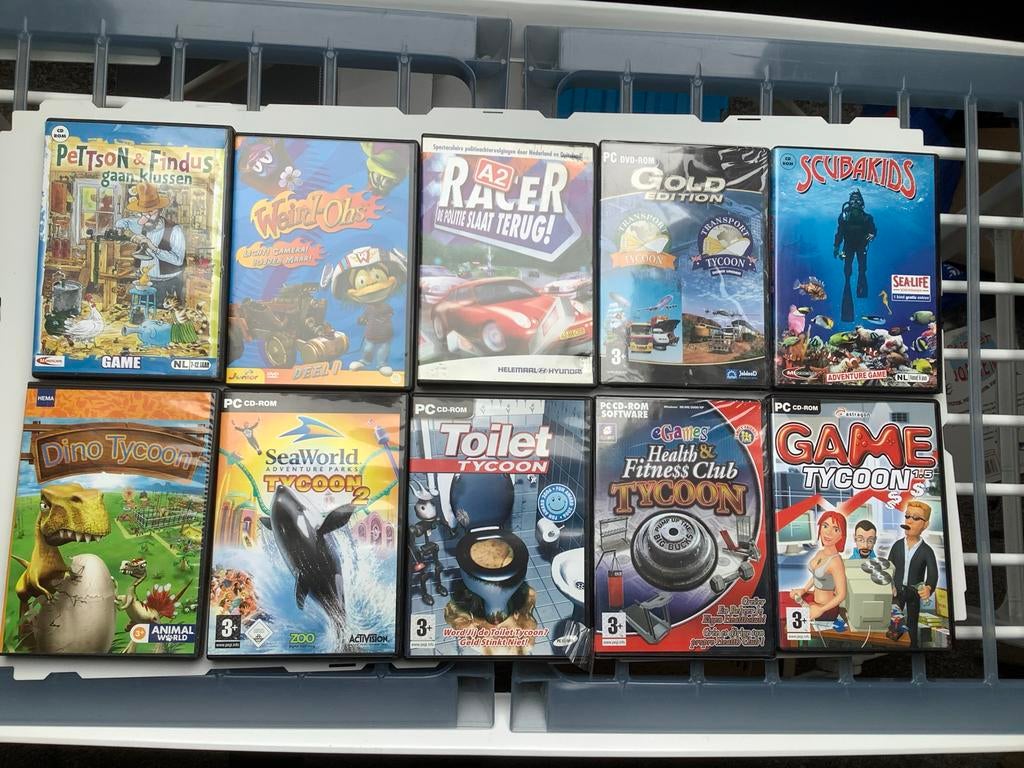 PC CD-ROM Spellen Collectie: Tycoon, Avontuur & Meer (10 st), Gebruikt, Overige genres, 1 speler, Ophalen of Verzenden