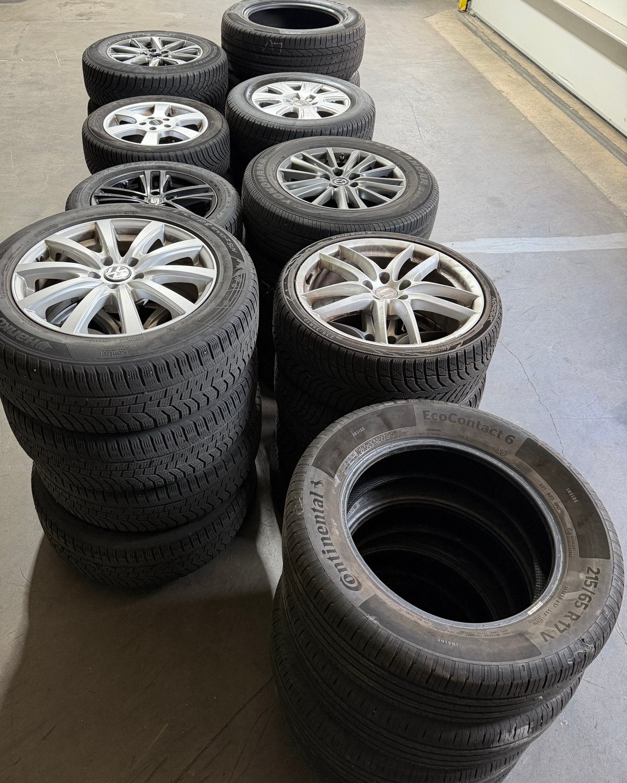 Partij velgen en bandensets, Auto-onderdelen, Banden en Velgen, Overige, 215 mm, Banden en Velgen, Overige maten