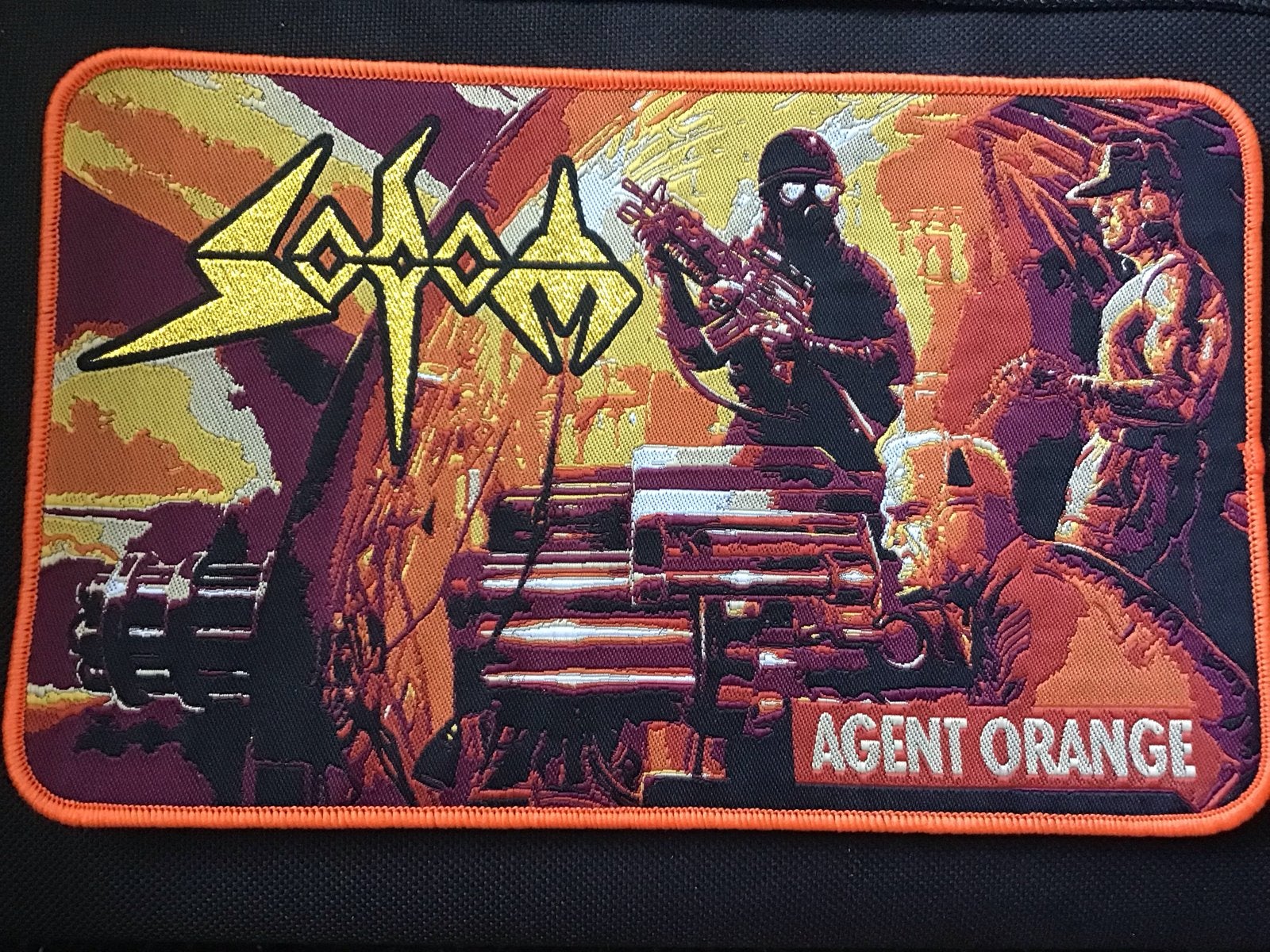 Sodom - Agent Orange Patch - Geborduurd 12x20 cm groot, Ophalen of Verzenden, Nieuw