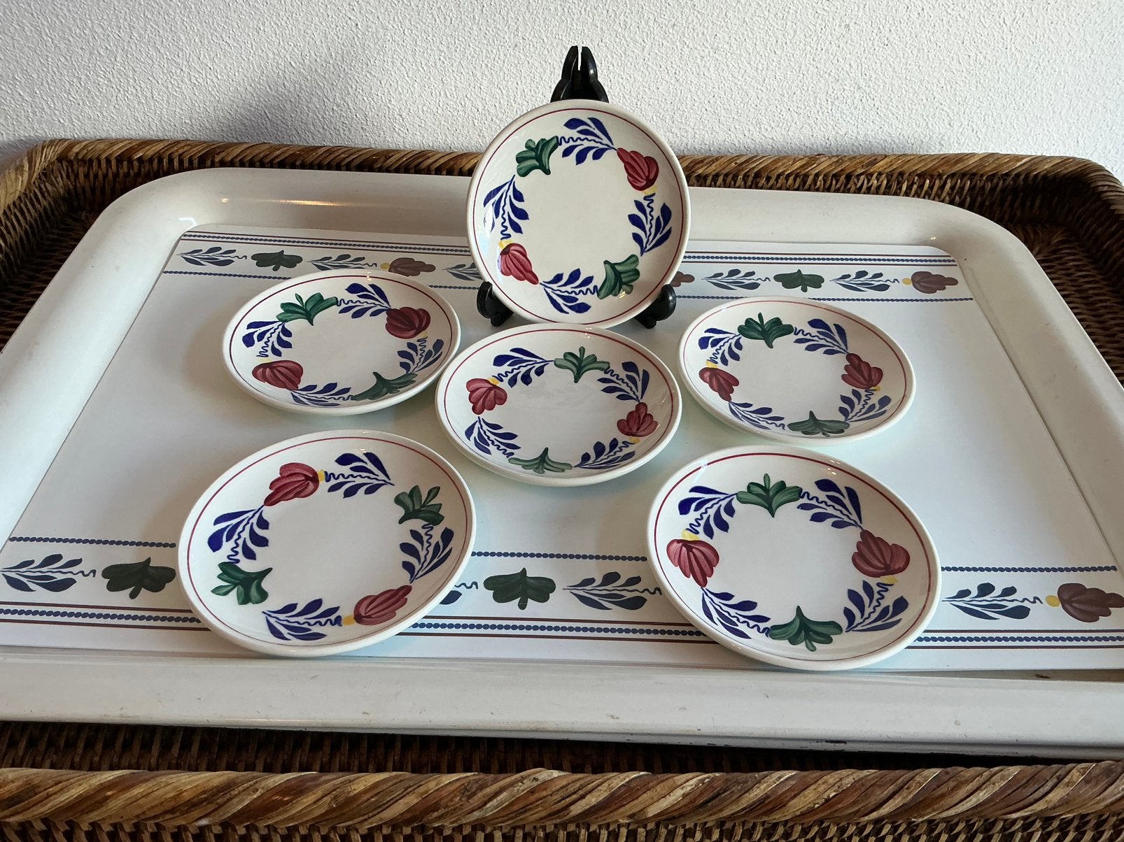 Boerenbont Boch België ( Petit Four schoteltje), Huis en Inrichting, Keuken | Servies, Ophalen of Verzenden, Zo goed als nieuw