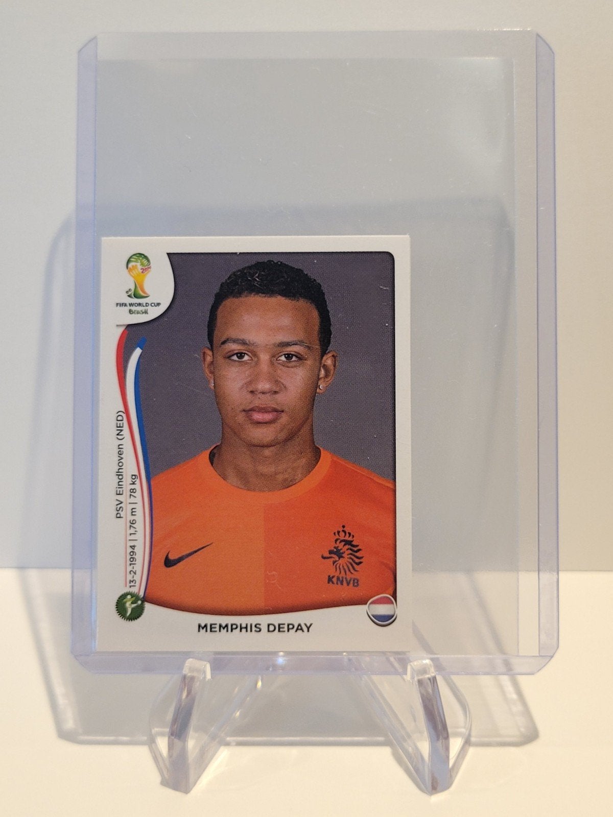 Memphis Depay Rookie Panini | 2014 World Cup | Netherlands, Hobby en Vrije tijd, Ophalen of Verzenden, Zo goed als nieuw