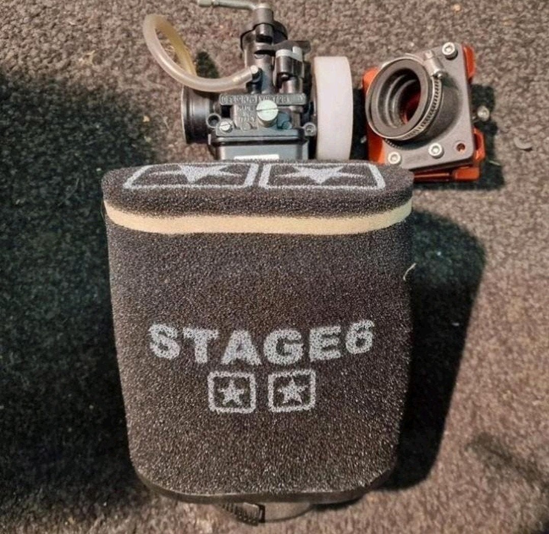 stage 6 filter wig en 28mm dellorto carburateur, Motoren, Ophalen of Verzenden