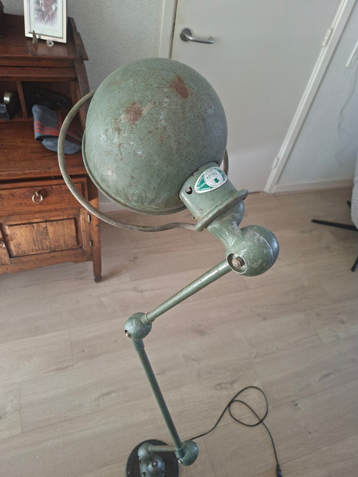 Vintage Jielde Vloerlamp - Groen, Ophalen of Verzenden