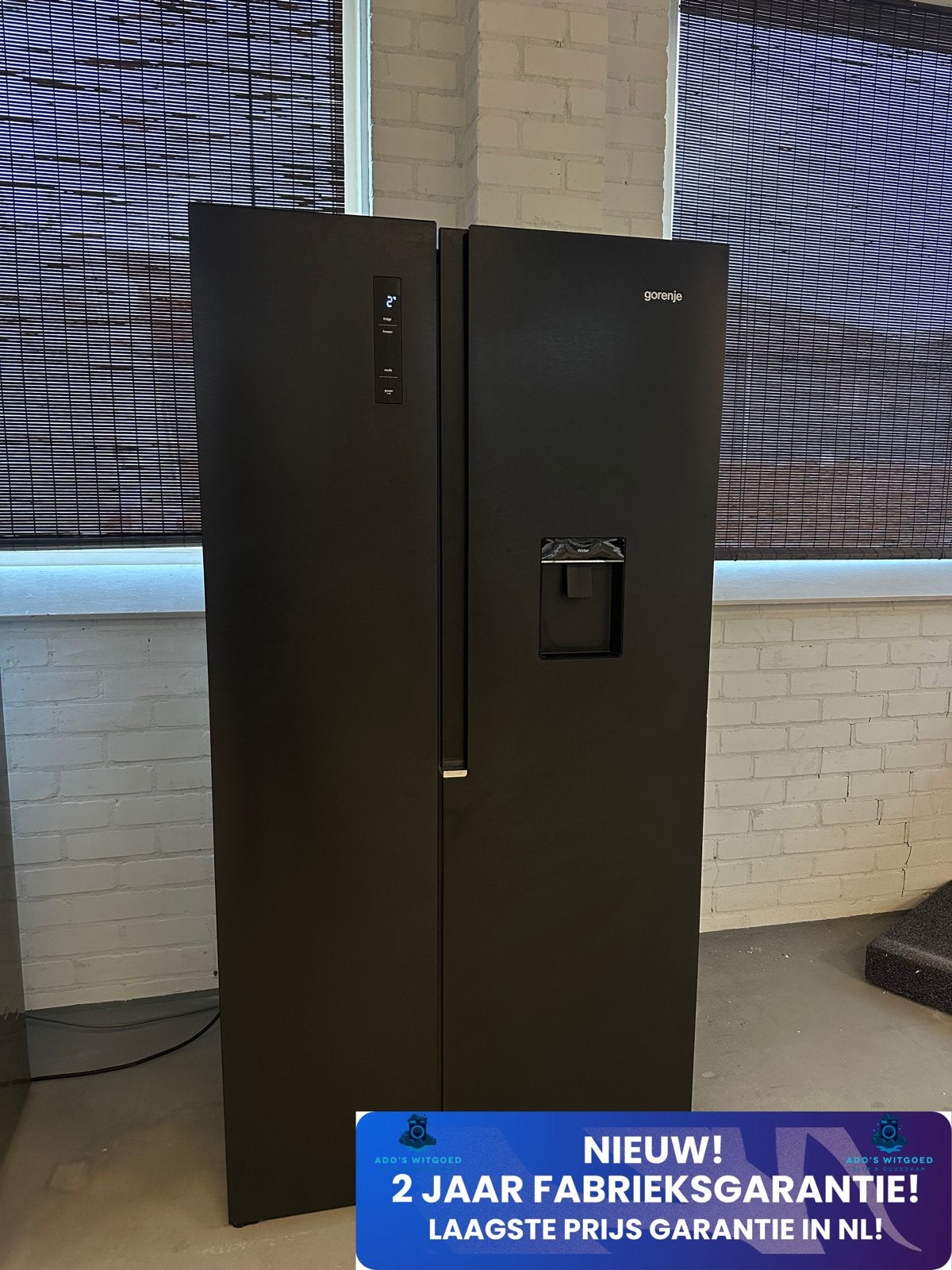 GORENJE Side-by-Side koelkast No FrostPlus  541L, 200 liter of meer, Nieuw, GORENJE, Info@adoswitgoed.nl