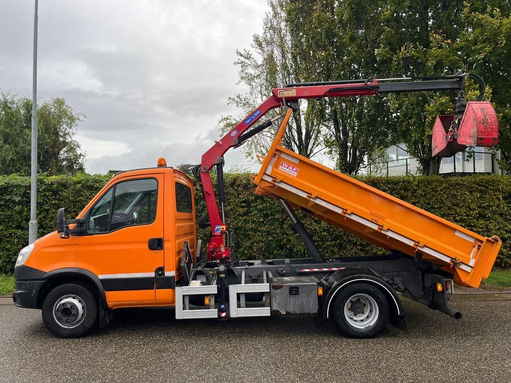 Iveco Daily 70C15 Kipper + kraan , 18000 km , bijna nieuw !, Auto's, Euro 5, Achterwielaandrijving, Iveco, Bedrijf