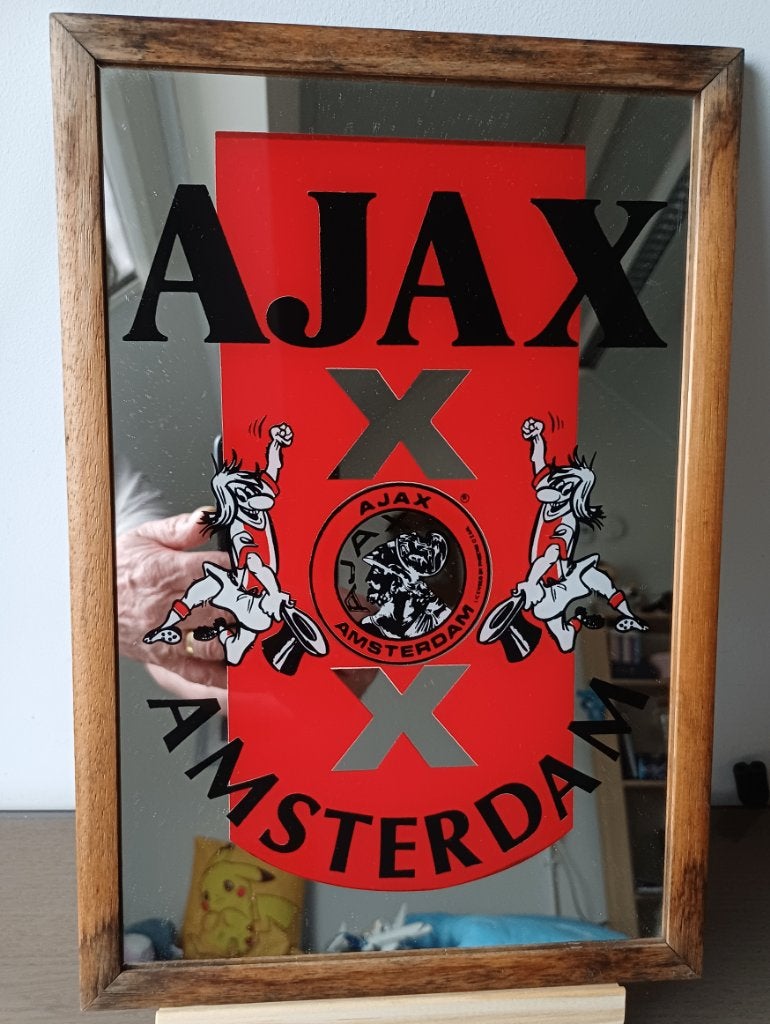 ajax spiegel vintage, Verzamelen, Sportartikelen en Voetbal, Verzenden, Gebruikt, Ajax, Overige typen