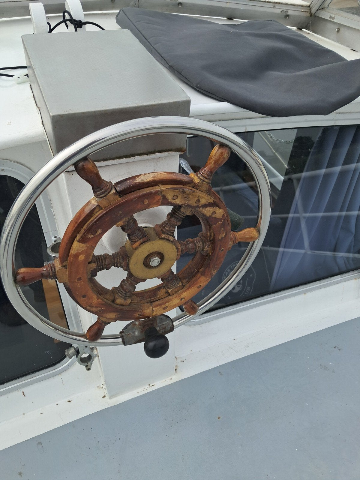 Teak houten stuur wiel met rvs hoepel., Ophalen of Verzenden, Nieuw