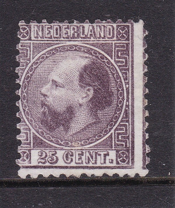1867-1868, Koning Willem III, 25 ct.  nvph nr. 11, ongebr., Postzegels en Munten, Postzegels | Nederland, Verzenden, T/m 1940