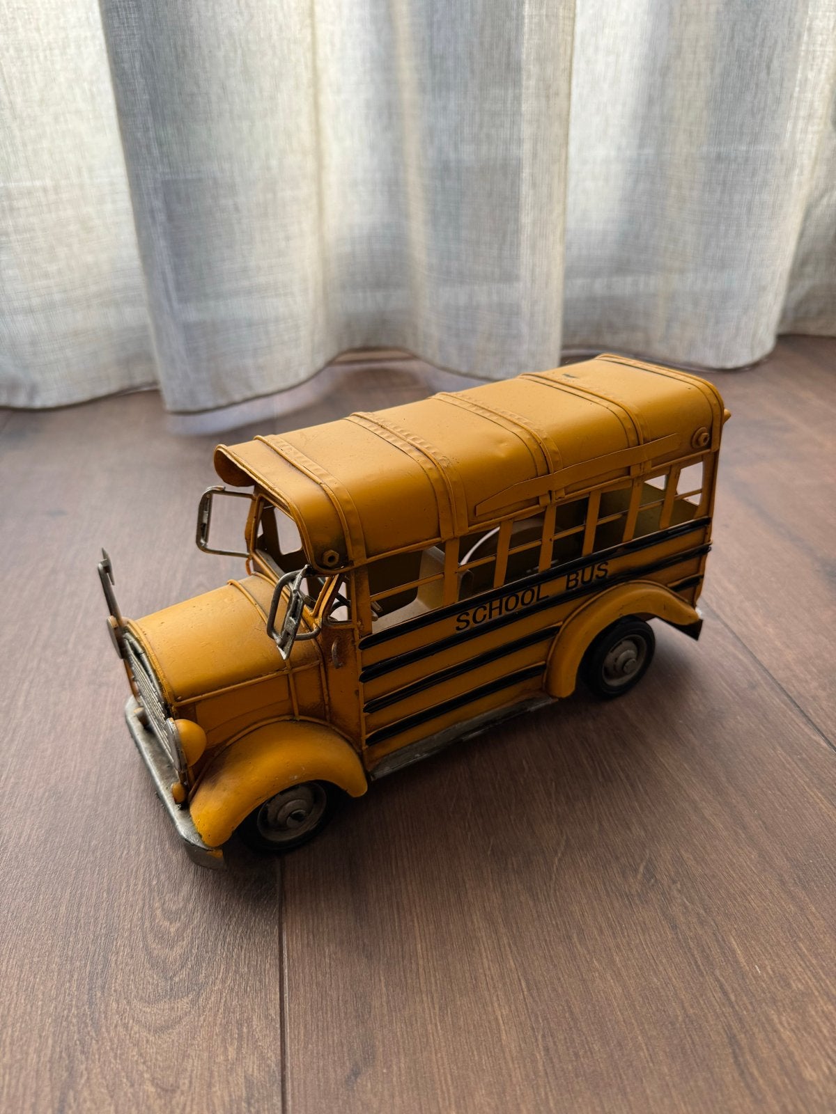 Metalen Schoolbus Decoratie - Vintage Stijl, Ophalen of Verzenden, Gebruikt