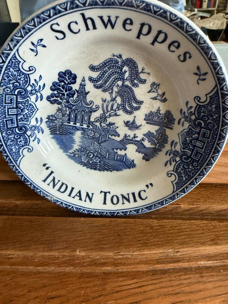 Vintage Wedgwood & Co. Ltd. Schweppes Indian Tonic schotel, Antiek en Kunst, Antiek | Porselein, Ophalen of Verzenden