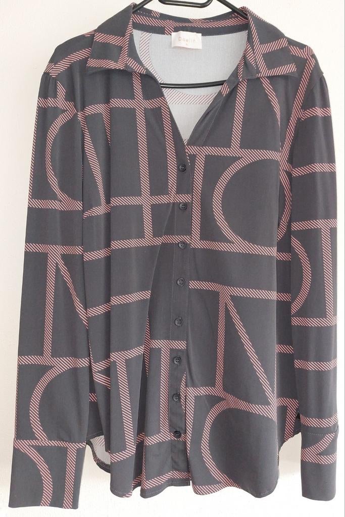Travelstof dames broek met blouse, Ophalen of Verzenden, Zo goed als nieuw, Maat 46/48 (XL) of groter