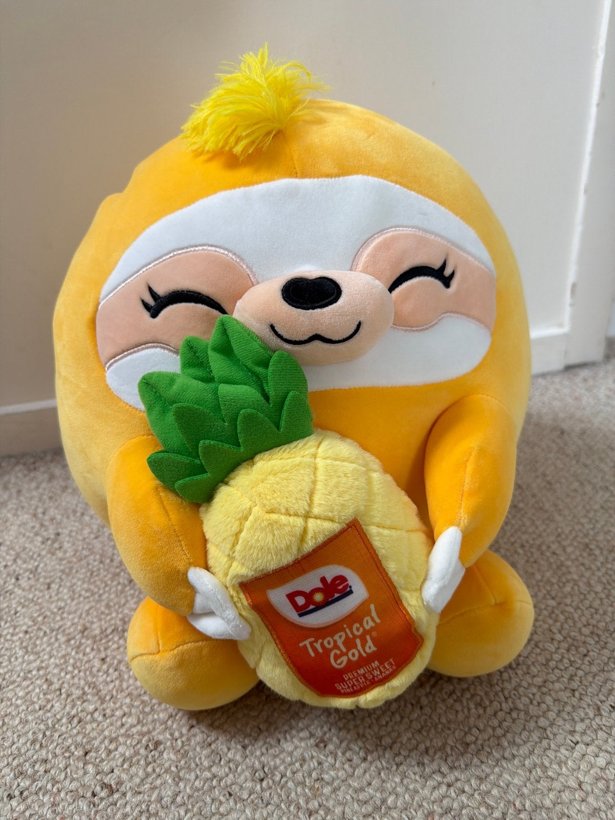 Zuru Snackles Luiaard met Ananas Knuffel - 45 cm, Ophalen, Overige merken, Overige typen, Zo goed als nieuw