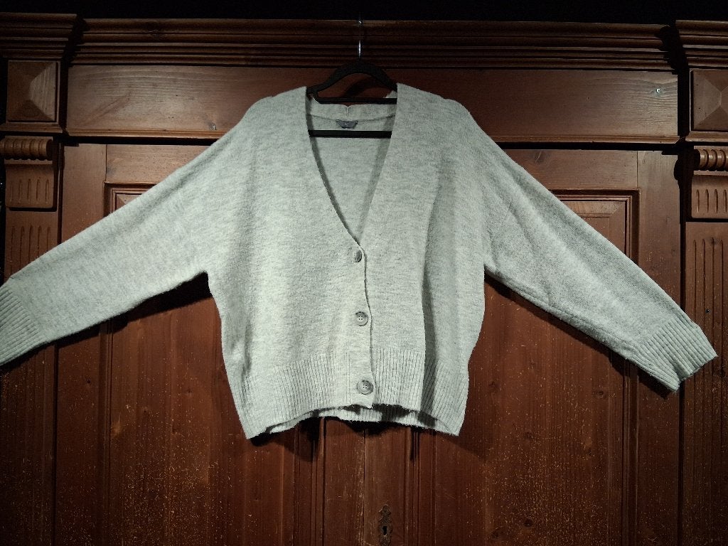 Lichtgrijs gemêleerd gebreid vest Zeeman 42 Oversized fit, Zeeman, Maat 42/44 (L), Ophalen of Verzenden, Zo goed als nieuw