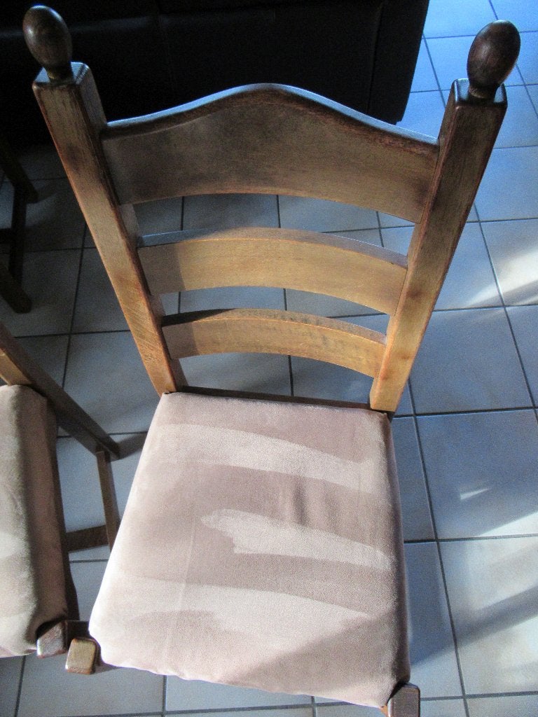 Eikenhouten stoelen 4 stuks, Ophalen, Hout, Gebruikt, Bruin