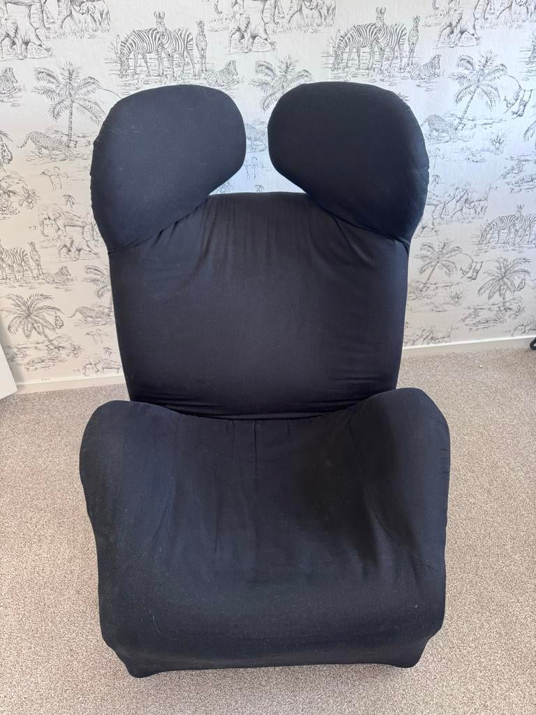 Cassina Wink Fauteuil - Toshiyuki Kita - Zwart, Ophalen, Gebruikt, 100 tot 125 cm, 75 tot 100 cm