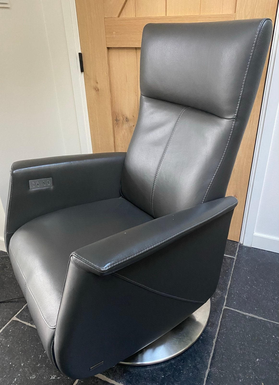 Prominent Toscana Sta Op Stoel / Relax Fauteuil Leer S/M, Ophalen, Zo goed als nieuw, Leer, 50 tot 75 cm