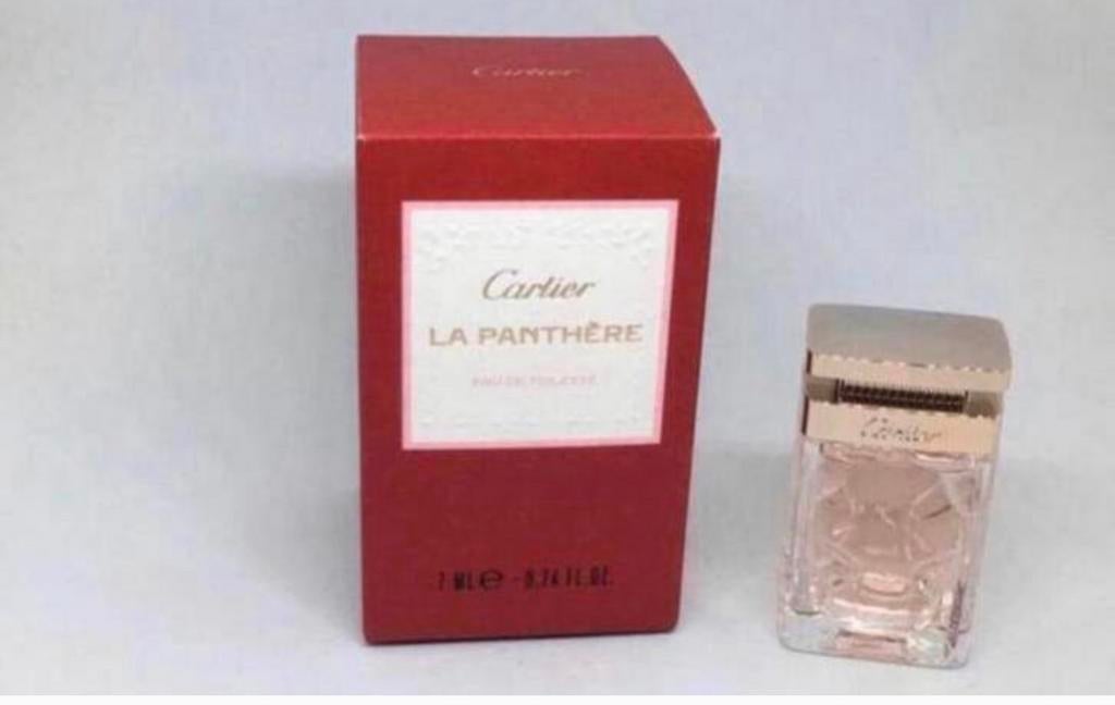 Parfumminiatuur nieuwe La Panthere Cartier 7 ml eau de toil, Verzamelen, Parfumverzamelingen, Ophalen of Verzenden, Nieuw, Miniatuur