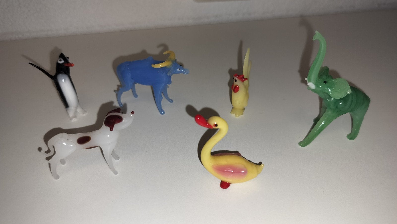 6 Murano glas beestjes - diverse dieren in goede staat, Verzenden