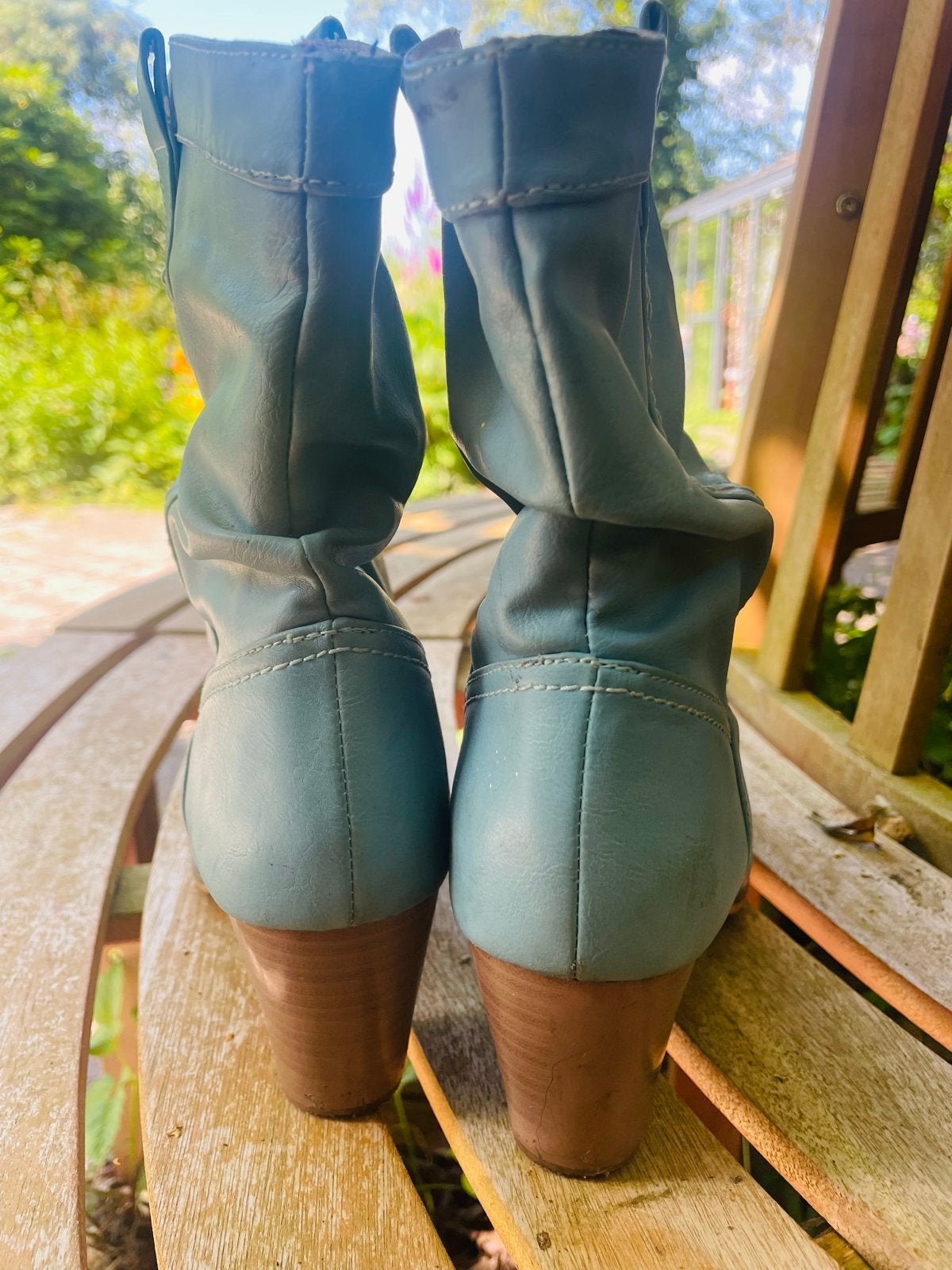 Turquoise enkellaarsjes maat 40, Ophalen of Verzenden, Gedragen, Overige kleuren, Lage of Enkellaarzen