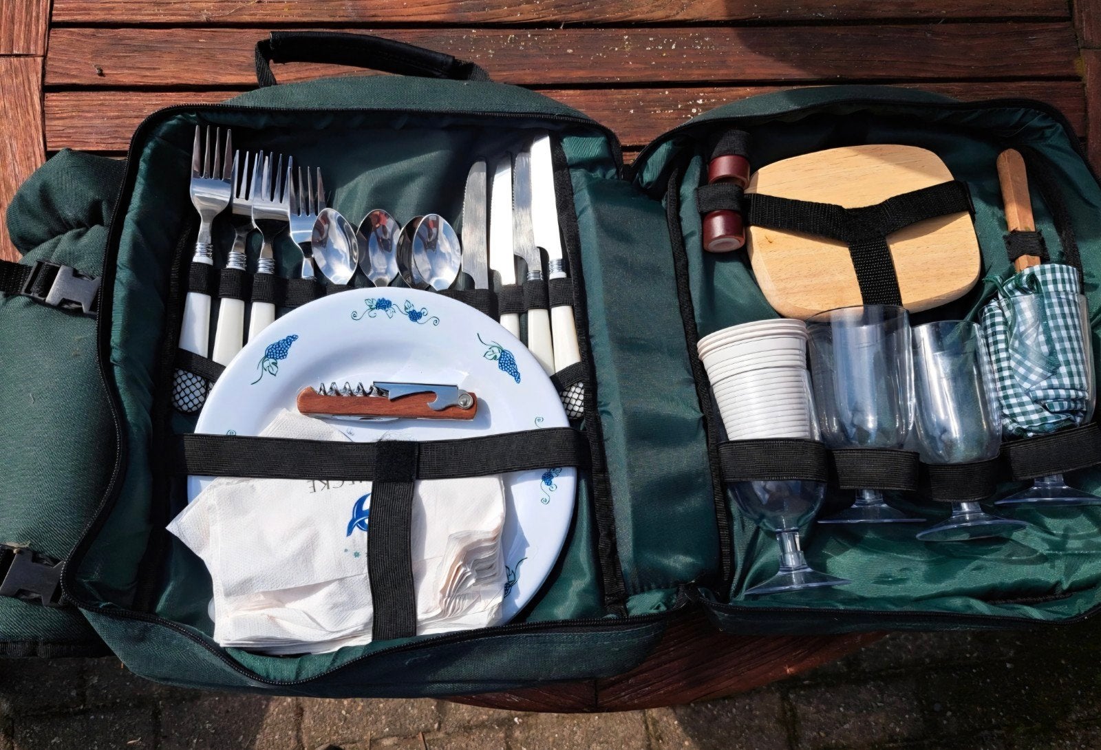 Picknickrugzak 'Picnic at Ascot' - Compleet voor 4 personen, Ophalen of Verzenden, Zo goed als nieuw