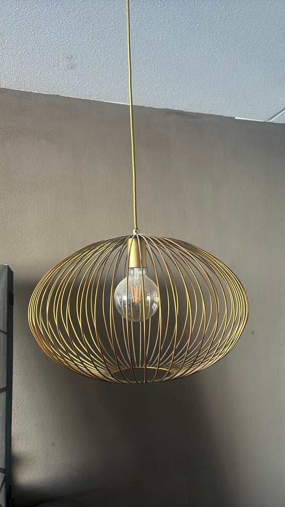 Mooie gouden eettafel lamp, Ophalen of Verzenden