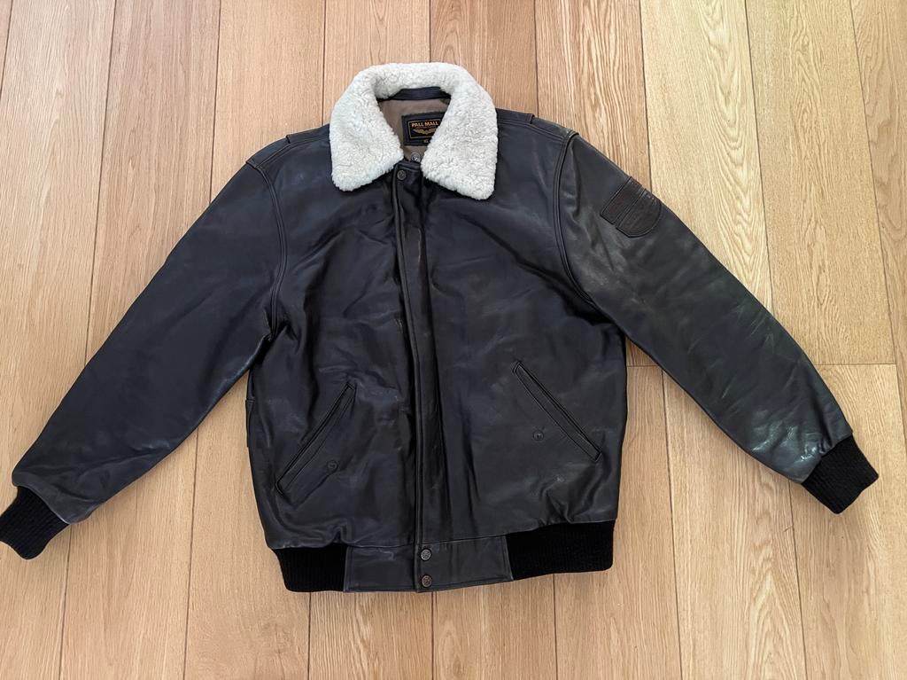 Pall Mall American Classic leren bomberjack XL, Ophalen of Verzenden, Zo goed als nieuw, Maat 56/58 (XL), Overige kleuren