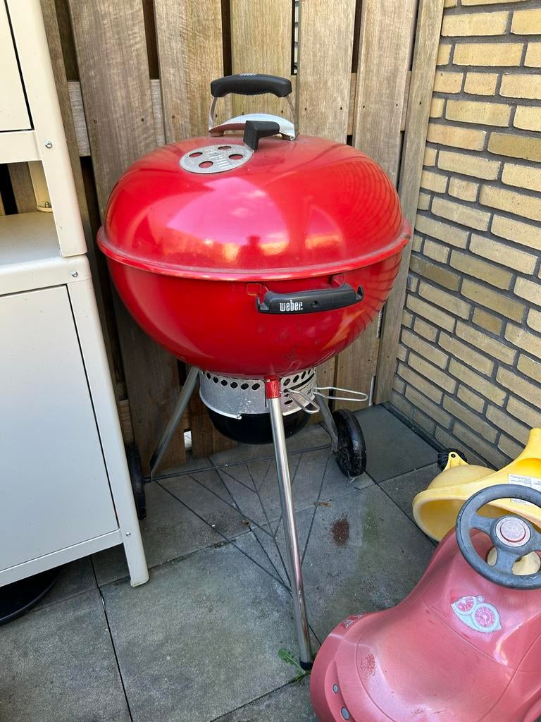 Weber Master Touch GBS 57 BBQ incl. hoes, Ophalen of Verzenden, Gebruikt, Met accessoires