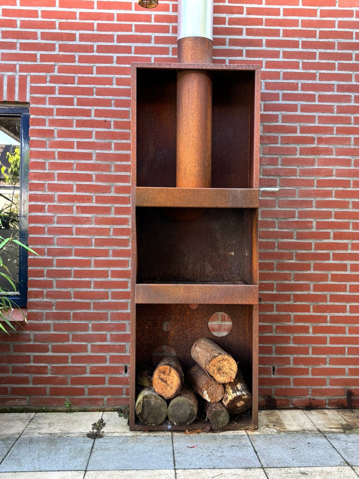 Cortenstaal tuinhaard, Ophalen, Zo goed als nieuw