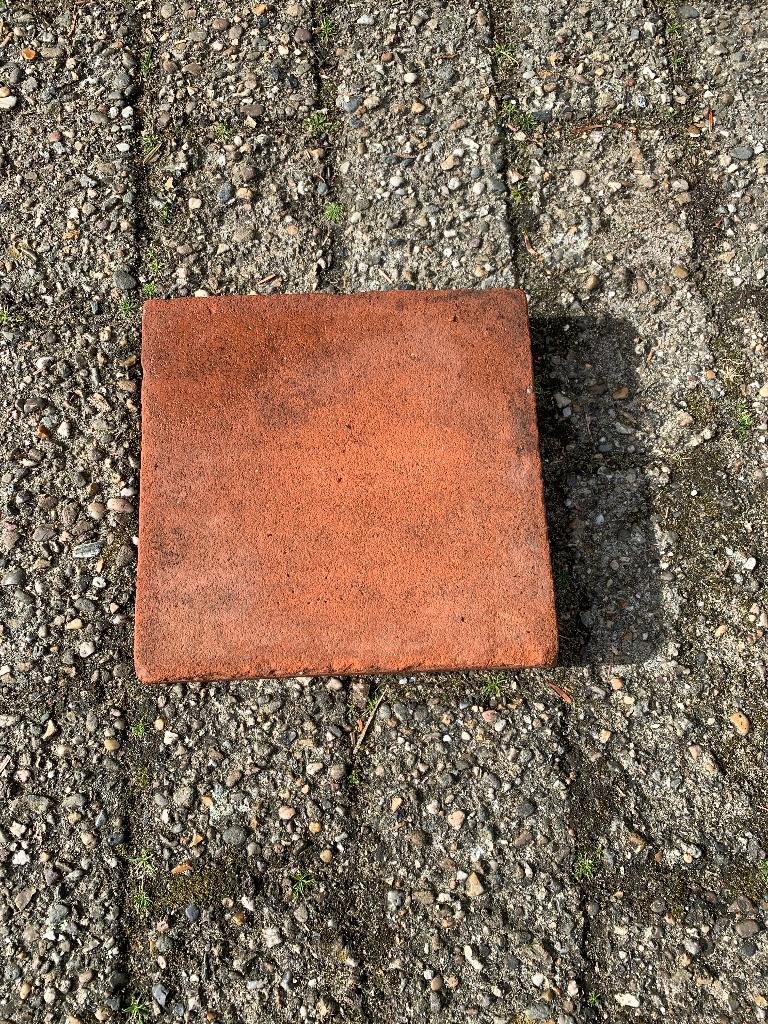 Oude terracotta oranje rood  20x20x3cm, Tuin en Terras, Tegels en Klinkers, Ophalen, Overige materialen, Gebruikt, Minder dan 5 m²