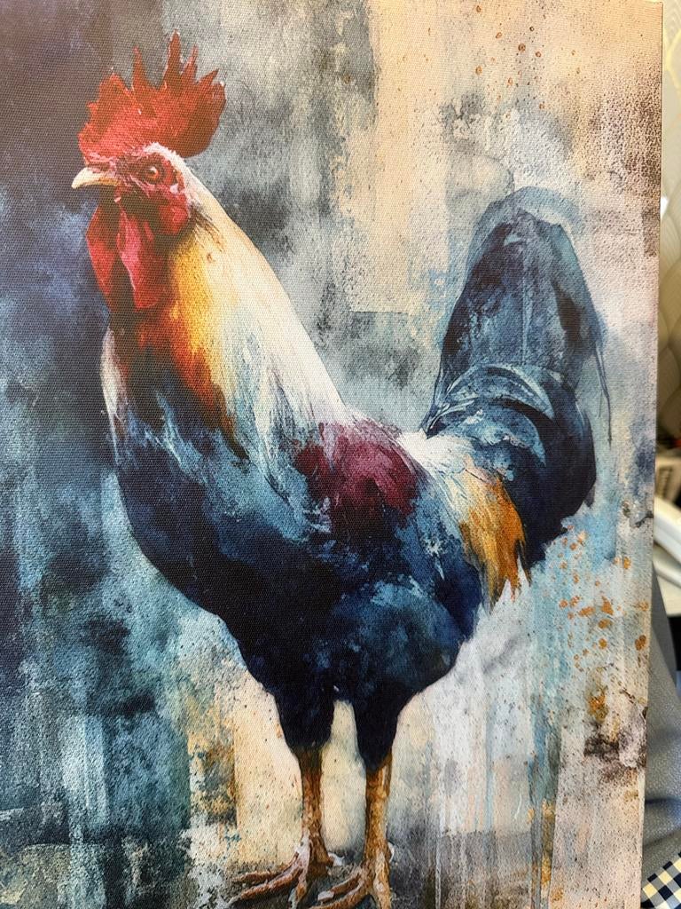 Aquarel haan schildering, Ophalen of Verzenden