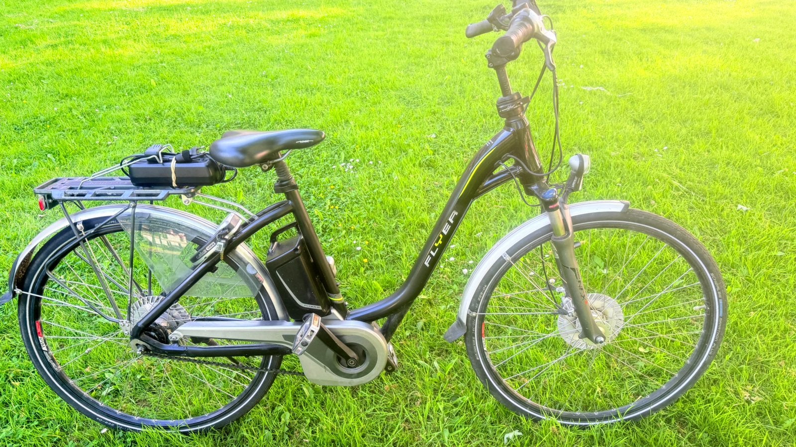 Goede nette mooie unisex damesfiets E-bike Flyer 52cm, Gebruikt, Versnellingen, 50 tot 53 cm, Trommelrem