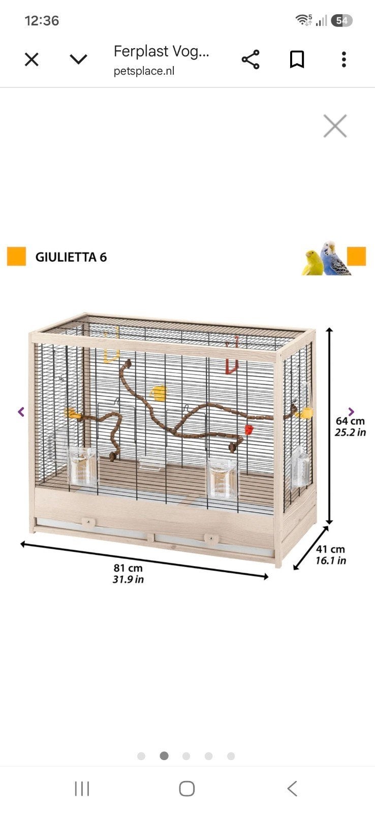 vogelkooi, Dieren en Toebehoren, Vogels | Hokken en Kooien, Ophalen, Zo goed als nieuw, Metaal, Vogelkooi