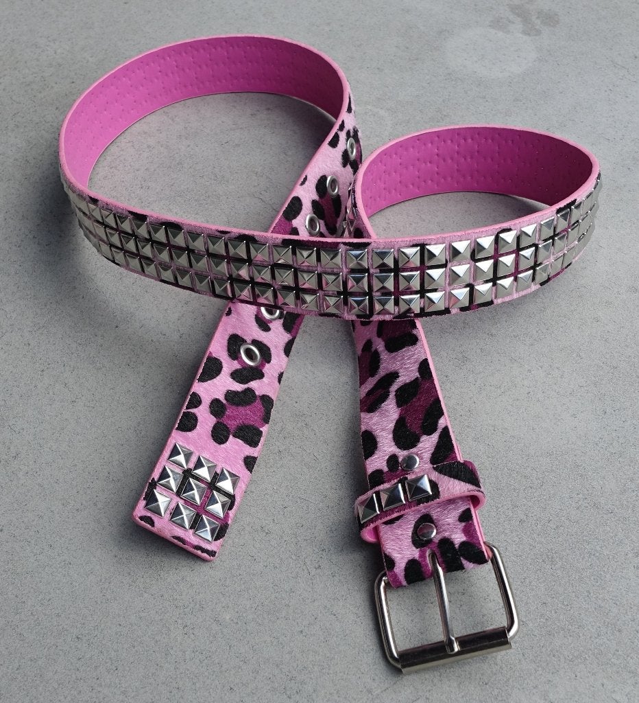 moderne damesriem 110 x 3,7 cm in roze luipaardprint - nieuw, Kleding | Dames, Riemen en Ceinturen, Overige kleuren, Nieuw, Tailleriem