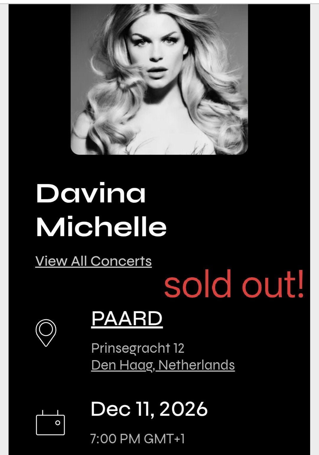 Davina Michelle on tour!, Tickets en Kaartjes, Concerten | Dance, Twee personen, December