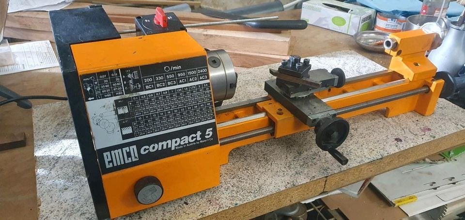 Emco Compact 5 draaibank, Doe-het-zelf en Verbouw, Draaibanken, Ophalen of Verzenden, Zo goed als nieuw, Metaaldraaibank