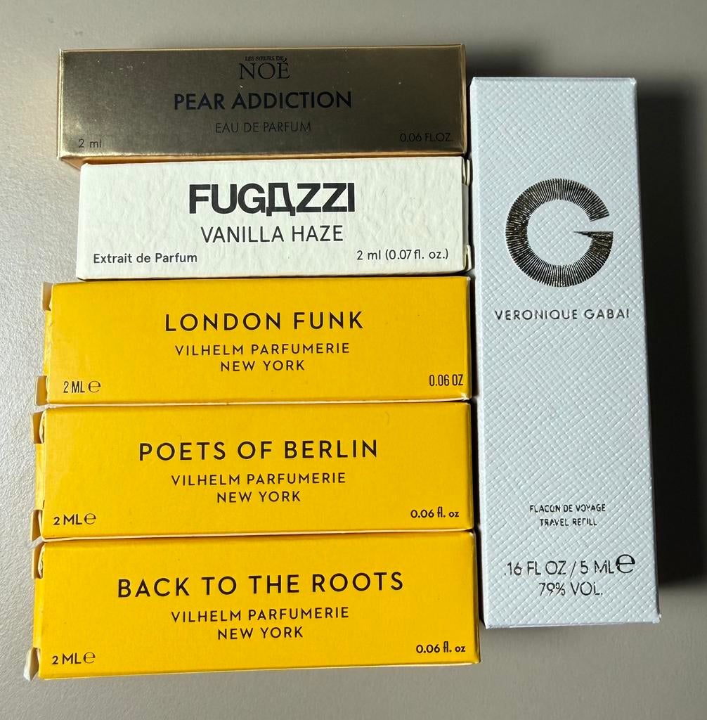 Sample set unisex, Fugazzi, Vilhelm parfumerie, Sieraden, Tassen en Uiterlijk, Uiterlijk | Parfum, Ophalen of Verzenden, Zo goed als nieuw