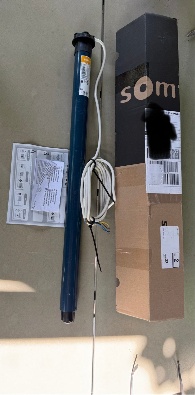 Somfy OREA 50 WT 40/17 Rolluikmotor, Doe-het-zelf en Verbouw, Rolluiken, Ophalen, Overige kleuren, 200 cm of meer, Minder dan 100 cm