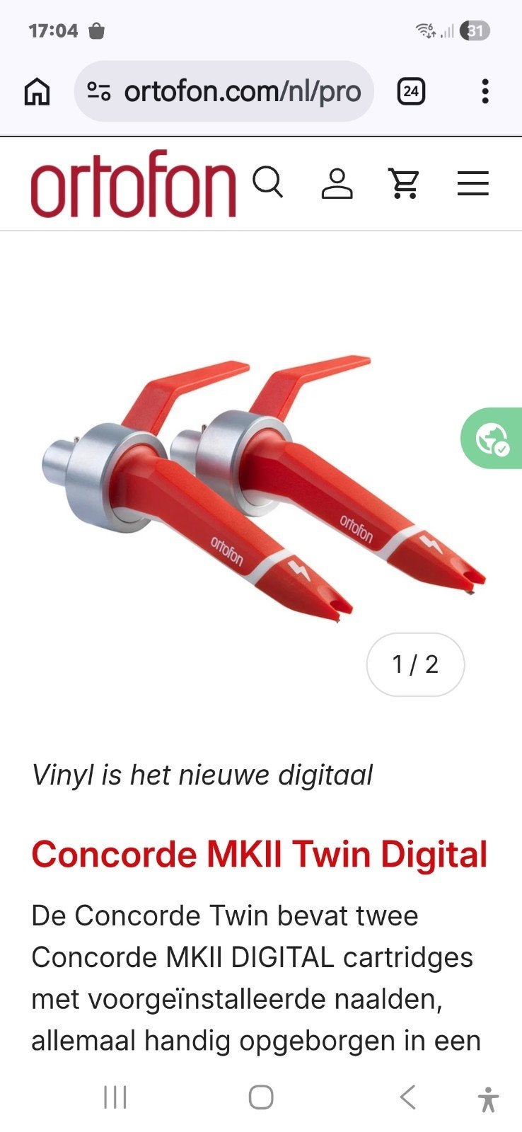 ortofon concorde elementen (technics), Ophalen of Verzenden, Zo goed als nieuw, Draaitafel, Technics