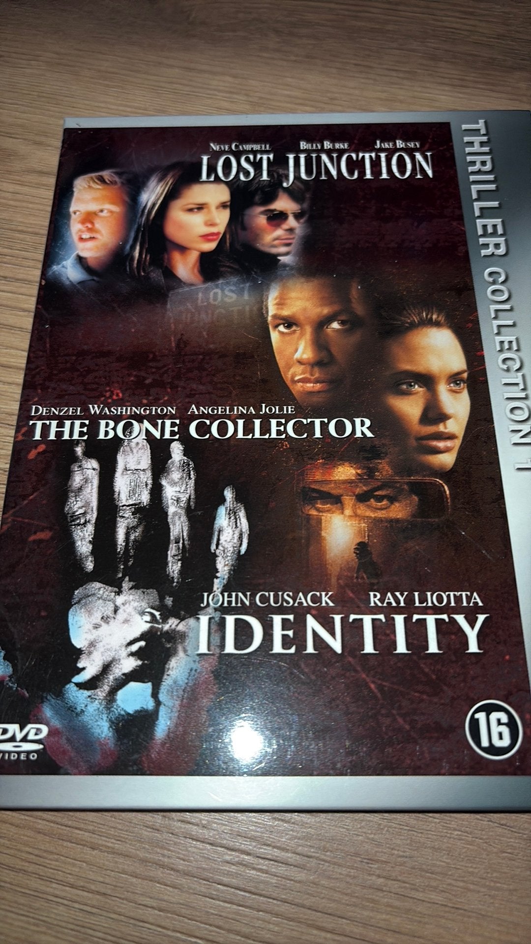 Lost Junction, The Bone Collector en Identity., Vanaf 16 jaar, Ophalen of Verzenden, Zo goed als nieuw, Actiethriller