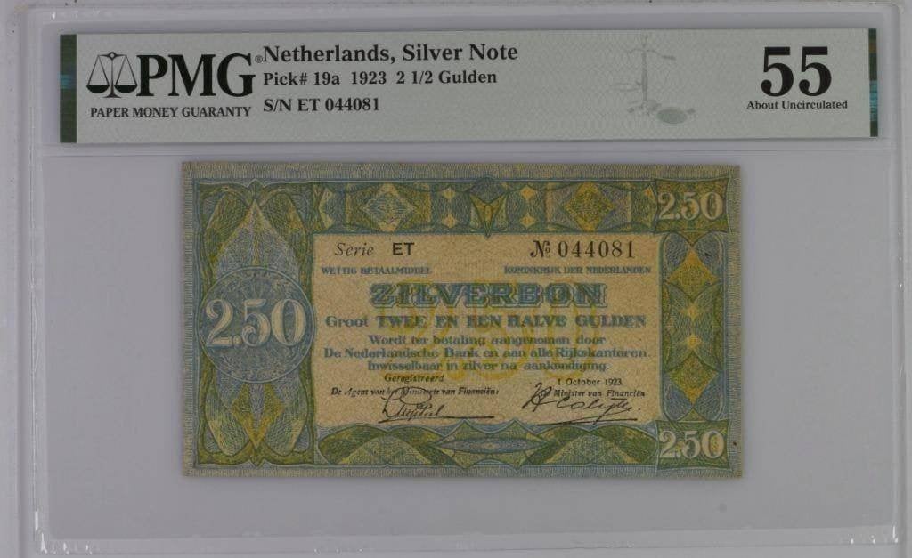 Heel mooi biljet 2,5 gulden zilverbon, 1923, Postzegels en Munten, Bankbiljetten | Nederland, Ophalen of Verzenden, 1 gulden