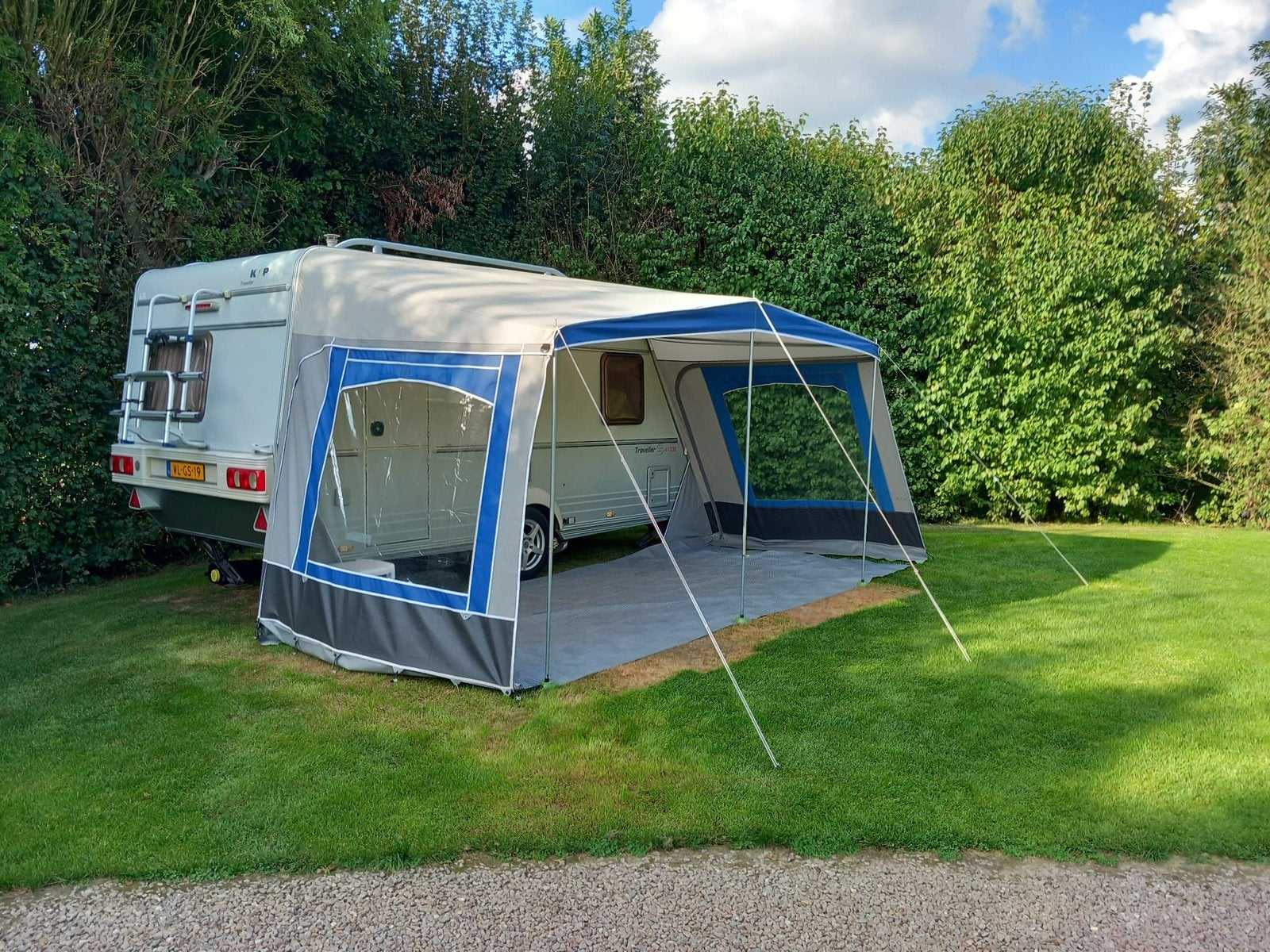 Kip Traveler, cruise edition, 41TDB 2004, Caravans en Kamperen, Caravans, Kip, Frans bed, Schokbreker, Treinzit